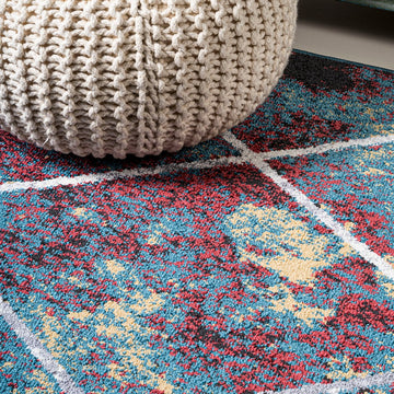 Cole Minimalist Diamond Trellis Area Rug